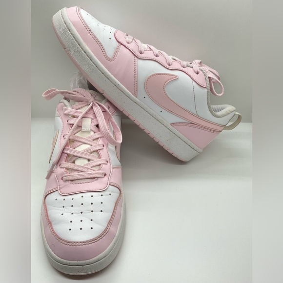 NIKE Shoes - Nike Court Borough Low Recraft Big Kids Sneakers YOUTH 7Y WOMENS 8.5 PINK/WHITE